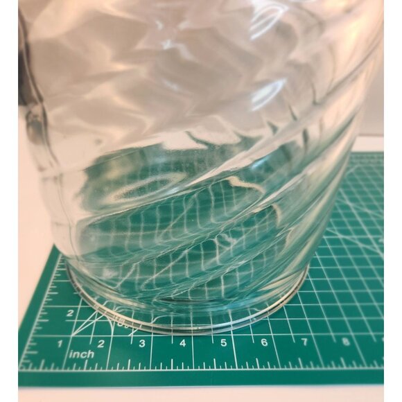 Large Swirled Glass Vase - Cylindrical Shape For Terrarium Or DIY Decor - Picture 6 of 11